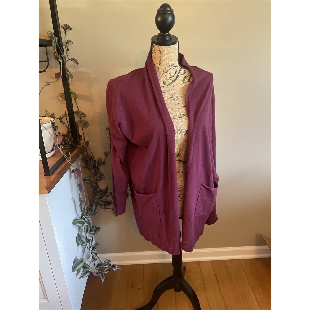 Evolution By Cyrus 2X Burgundy Ladera Open Cardigan New With Tags Stitch Fix